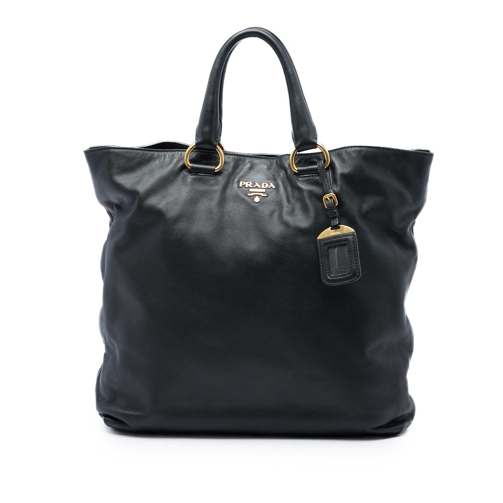 Pre-Loved Prada Soft Calf Open Convertible Tote